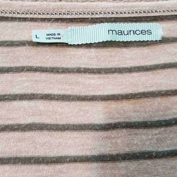 Maurices V-Neck Short Sleeve Top/Tee. Sz. Lg. - Picture 6 of 7